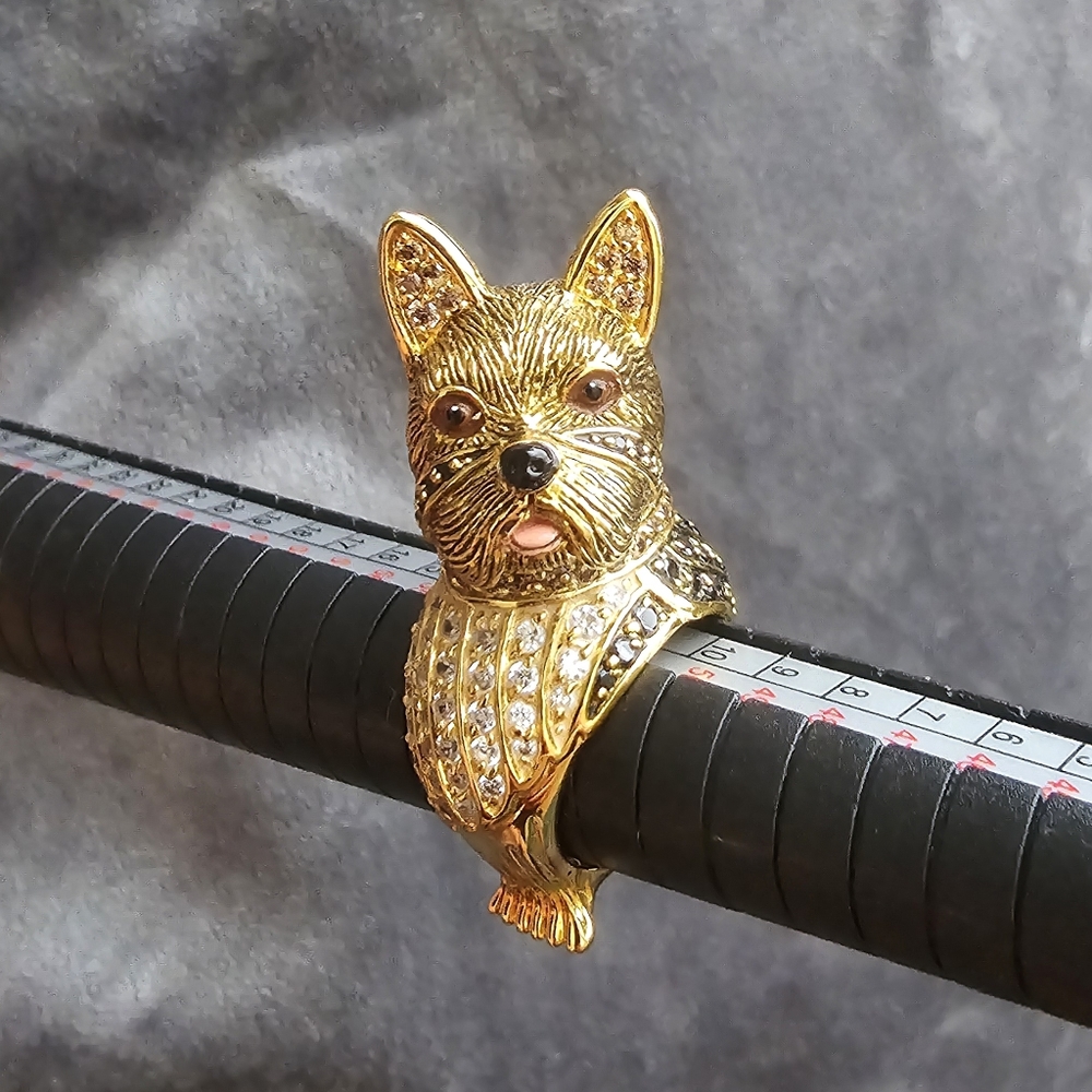 Intricate Boston Terrier Lover Ring